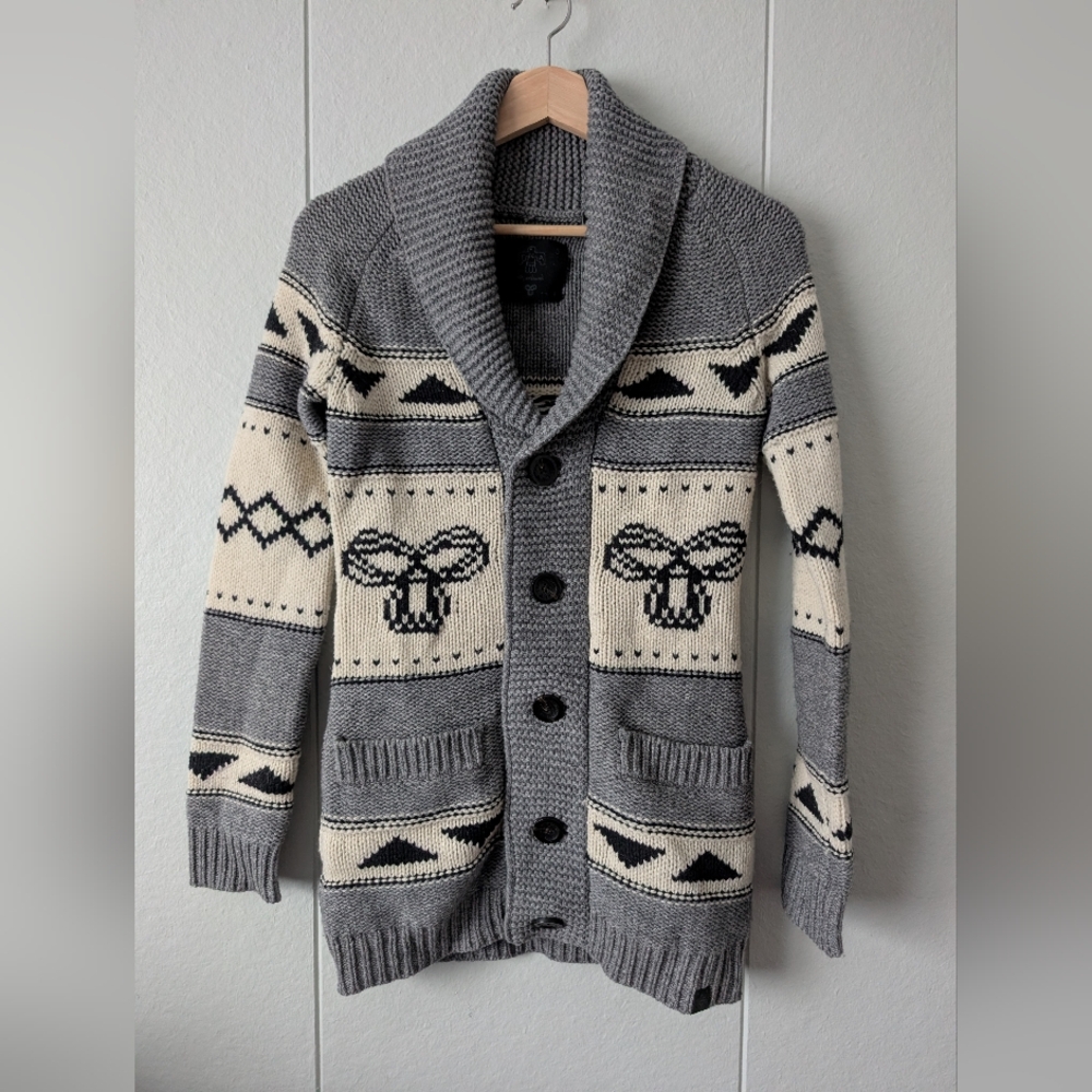 TNA 100% Lambswool Button Up - Sea To Sky Sweater